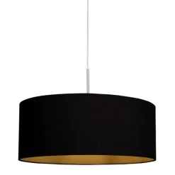 Steinhauer Hanglamp Sparkled Light Grijs Linnen Zwart/Goud Lampenkap Linnen Zwart/Goud Best