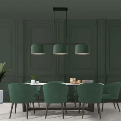 Steinhauer Hanglamp Stang 3-Lichts Velours Groen