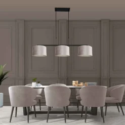 Steinhauer Hanglamp Stang 3-Lichts Velours Taupe