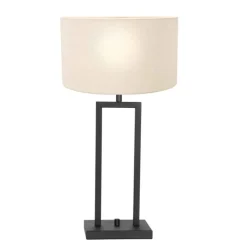 Steinhauer Tafellamp Stang Double Grof Linnen Wit