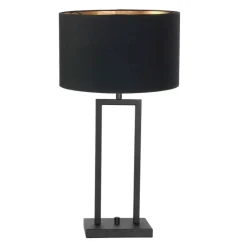 Steinhauer Tafellamp Stang Double Linnen Zwart/Goud
