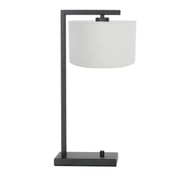 Steinhauer Tafellamp Stang Down Grof Linnen Wit Lampenkap Grof Linnen Wit New