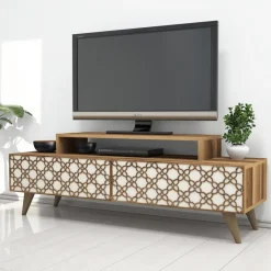 Arabic House Tv-meubel City Walnoot/Crème 140cm Crème/Walnoot Sale