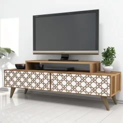 Arabic House Tv-meubel City 140cm Walnoot/Wit Online