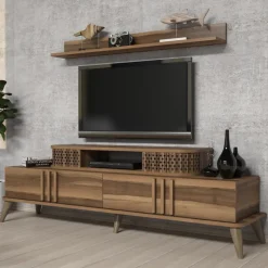 Arabic House Tv-meubel Eylul met Wandplank Walnoot Discount
