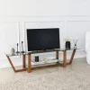 Arabic House Tv-meubel Amalfi Glas/Walnoot 160cm Outlet