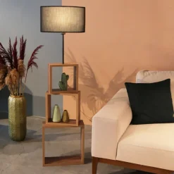 Arabic House Vloerlamp Marc Naturel/Zwart