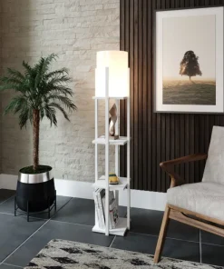 Arabic House Vloerlamp Nora MDF Wit