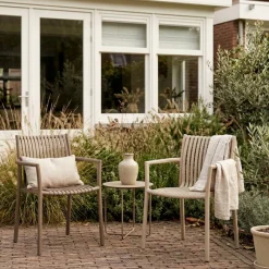 vtwonen Tuinstoel Easy Going Kunststof Midden Bruin Clearance