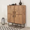 Arabic House Wandkast Quantum Solo Melamine Atlantic Pine Zwart