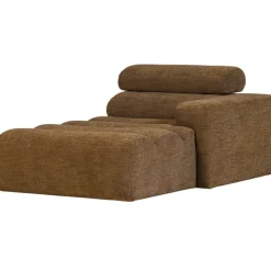 Woood Chaise Longue Novi Element Arm Rechts Karamelbruin Melange