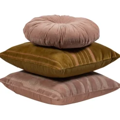 Woood Kussens Feis Velvet Roze/naturel Set Van 3 Online