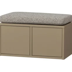 Woood Opbergbank Turner Mud/Khaki Incl. Kussen Best