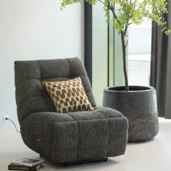 Woood Relaxfauteuil Hein Elektrisch Melange Antraciet/