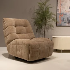 Woood Relaxfauteuil Hein Elektrisch Geweven Rib Lichtbruin Outlet