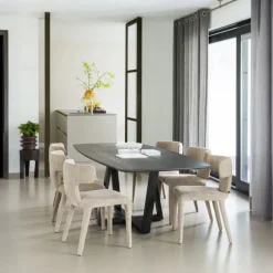 Woood Eettafel Tablo Deens Ovaal Dl 220x100cm Mystic Brown Outlet