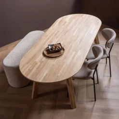 Woood Eettafel Tablo Ovaal Vl 220x90cm Transparant Naturel New