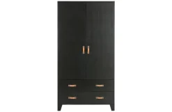 Woood Garderobekast Dian Zwart Grenen Outlet