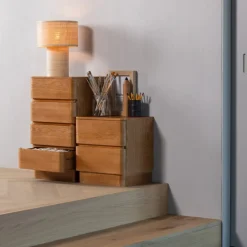Woood Ladekast/nachtkastje Fejo 2 Lades Mdf Bruin