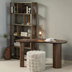 Woood Organische Sidetable/bureau Sun Recycled Teak Bruin