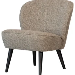 Woood Sara Fauteuil Geweven Stof Naturel Melange Stof/Textiel Clearance