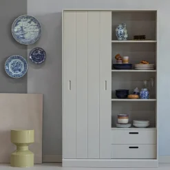 Woood Schuifdeurkast Mila Grenen Dust Outlet