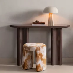 Woood Sidetable Evara Hout Hoogglans Donkerbruin Online