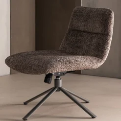Woood Verstelbare Draaifauteuil Soren Wollig Bruin Clearance
