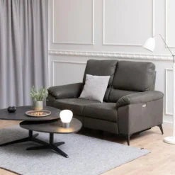 Giga Living 2-zits Relax Bank Ulven Grijs Barry 158cm -