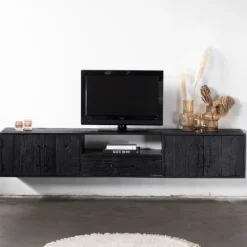 Giga Meubel Zwevend Tv-meubel Pure Black 240cm - Outlet